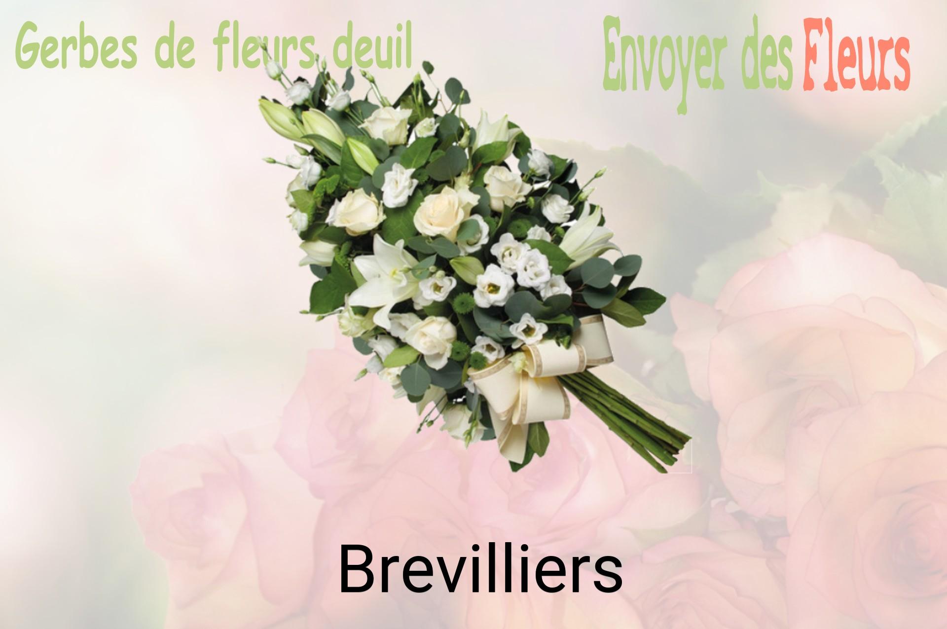 Gerbe de fleurs de deuil livrée à Brevilliers